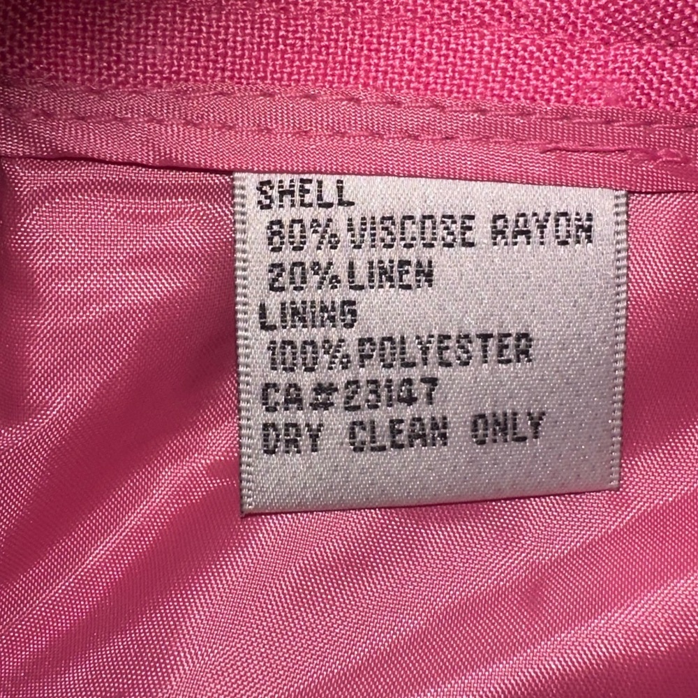 Talbots High Waist Pink Italian Linen Blend Lined Pleated Trouser Pants Size 14 - Picture 8 of 10
